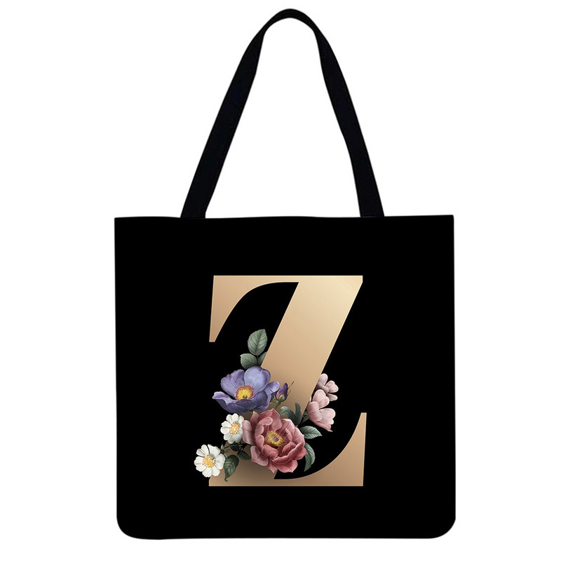 Alkalmi válltáskák női válltáskák vászon parti ábécé nyomtatott táskák kézitáskák nagy kapacitású kézitáskák
