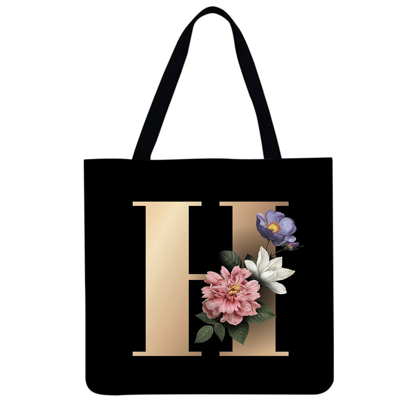 Alkalmi válltáskák női válltáskák vászon parti ábécé nyomtatott táskák kézitáskák nagy kapacitású kézitáskák