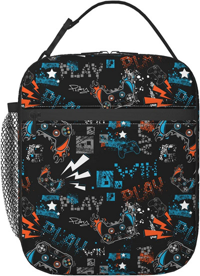 Kontroler za video igre Kutija za ručak Djeca Dječaci Djevojčice Izolirana torba za ručak za žene Muškarci Termalne torbe za ručak Bento kutija Kutija za ručak za odrasle