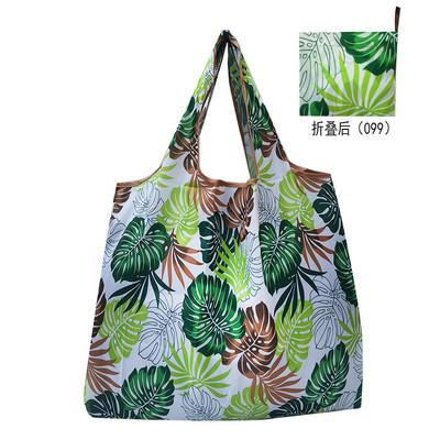 Ženska sklopiva torba za kupovinu Ženska eko torbica za kupovinu Ženska torbica velikog kapaciteta za višekratnu upotrebu s cvijećem i voćem i povrćem