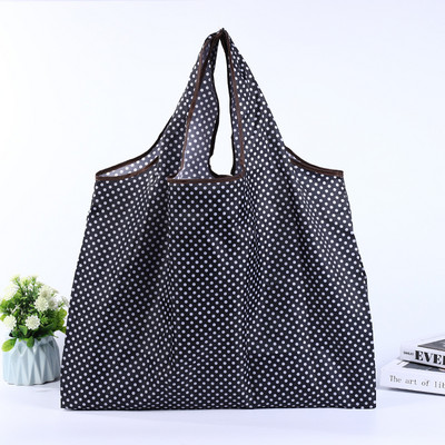 Ženska sklopiva torba za kupovinu Ženska eko torbica za kupovinu Ženska torbica velikog kapaciteta za višekratnu upotrebu s cvijećem i voćem i povrćem