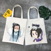 Anime Mo Dao Zu Shi Wei WuXian Lan Wangji Harajuku Rankinės Pečių Krepšiai Laisvalaikio apsipirkimas Merginų rankinės Moteriškas Elegantiškas drobinis krepšys