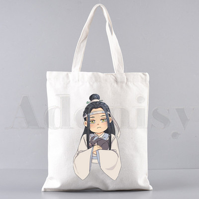 Anime Mo Dao Zu Shi Wei WuXian Lan Wangji Harajuku Rankinės Pečių Krepšiai Laisvalaikio apsipirkimas Merginų rankinės Moteriškas Elegantiškas drobinis krepšys
