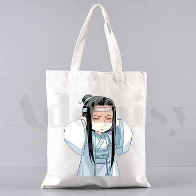 Anime Mo Dao Zu Shi Wei WuXian Lan Wangji Harajuku Rankinės Pečių Krepšiai Laisvalaikio apsipirkimas Merginų rankinės Moteriškas Elegantiškas drobinis krepšys