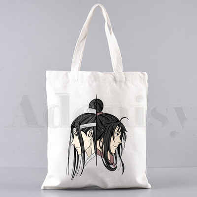 Anime Mo Dao Zu Shi Wei WuXian Lan Wangji Harajuku Rankinės Pečių Krepšiai Laisvalaikio apsipirkimas Merginų rankinės Moteriškas Elegantiškas drobinis krepšys
