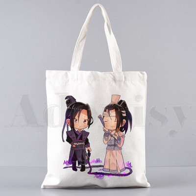 Anime Mo Dao Zu Shi Wei WuXian Lan Wangji Harajuku Rankinės Pečių Krepšiai Laisvalaikio apsipirkimas Merginų rankinės Moteriškas Elegantiškas drobinis krepšys
