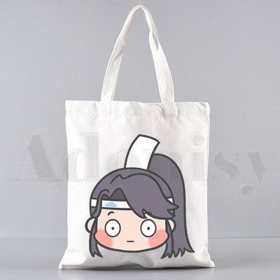 Anime Mo Dao Zu Shi Wei WuXian Lan Wangji Harajuku Rankinės Pečių Krepšiai Laisvalaikio apsipirkimas Merginų rankinės Moteriškas Elegantiškas drobinis krepšys