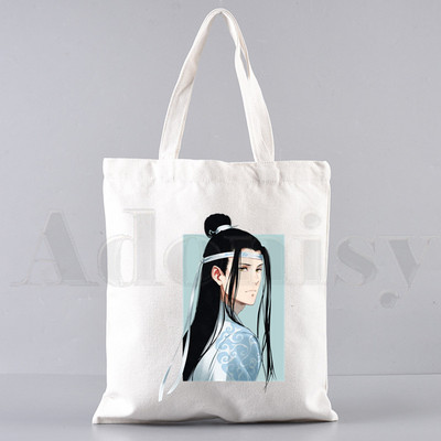 Anime Mo Dao Zu Shi Wei WuXian Lan Wangji Harajuku Rankinės Pečių Krepšiai Laisvalaikio apsipirkimas Merginų rankinės Moteriškas Elegantiškas drobinis krepšys