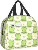 Vicces aranyos béka állat ebédtáska utazódoboz munka Bento hűtő Újrafelhasználható piknik dobozok Hőszigetelt bevásárlótáskák nőknek Férfi