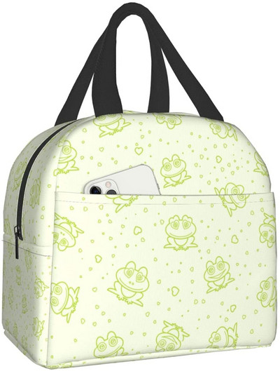 Vicces aranyos béka állat ebédtáska utazódoboz munka Bento hűtő Újrafelhasználható piknik dobozok Hőszigetelt bevásárlótáskák nőknek Férfi