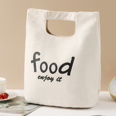 Japoniškas drobės izoliacinis pietų krepšys, didelės talpos nešiojamasis terminis piknikas Bento dėžutės aušintuvo krepšys maisto laikymo konteineris