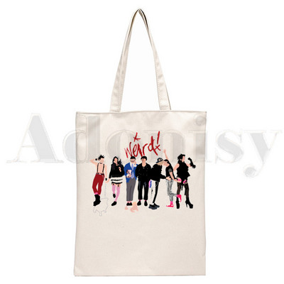 Yungblud Merch Harajuku Be Fookin Happy Printing Rokassomas Plecu somas Ikdienas iepirkšanās Meiteņu rokassomiņas Sievietēm Eleganta audekla soma