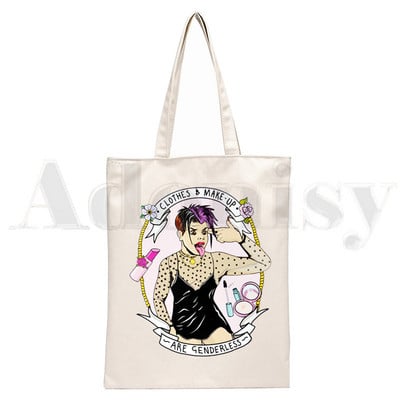 Yungblud Merch Harajuku Be Fookin Happy Printing Rokassomas Plecu somas Ikdienas iepirkšanās Meiteņu rokassomiņas Sievietēm Eleganta audekla soma