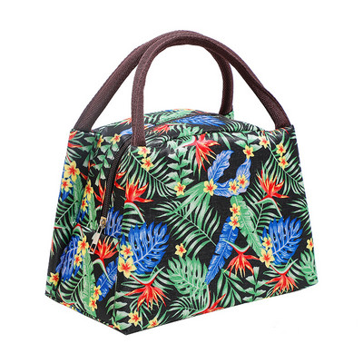 Ziedi Termiskās pusdienu vakariņu somas sievietēm, bērniem, aukstuma izolētām iepakojumā. Darbs Brokastis Pārtika Durvju soma Rokassomas Bento aksesuāri