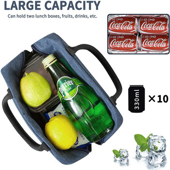 Τσάντα μεσημεριανού γεύματος Thermal Cooler Tote for Work Μονωμένο φερμουάρ από καμβά Ταξίδι Τσάντες αποθήκευσης τροφίμων για πικνίκ Τσάντα Unisex σειρά Friends