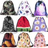 Kamuflažna torbica s uzicom Šarena lubenica Omlet Sladoled 3D ispisana torbica Slatka ruksak torbica Torbice za putovanja