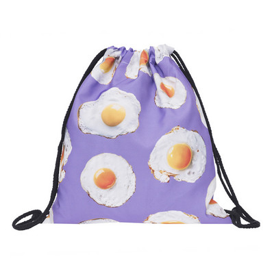 Kamuflažna torbica s uzicom Šarena lubenica Omlet Sladoled 3D ispisana torbica Slatka ruksak torbica Torbice za putovanja