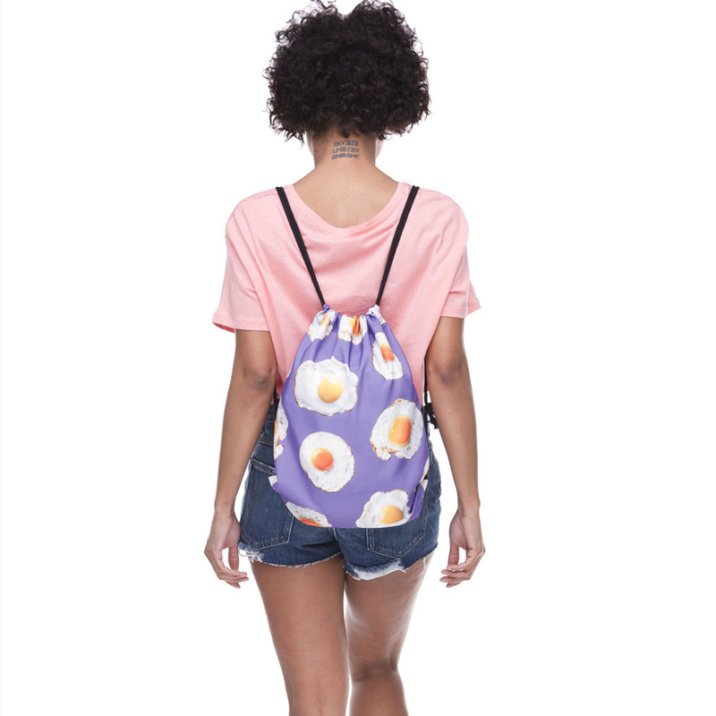 Kamuflažna torbica s uzicom Šarena lubenica Omlet Sladoled 3D ispisana torbica Slatka ruksak torbica Torbice za putovanja