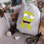 Vízálló sporttáska Kawaii kreatív ábécé nyomtatás Vastag húzózsinóros táska Tornaterem húzózsinór cipők táska ruhák hordozható hátizsákok
