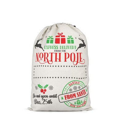 Christmas Elk Drawstring Poklon Bag Diy Greetings Candy Present Storage Pouch Kids Girl Letter Print Putni paket za pohranu 2022.