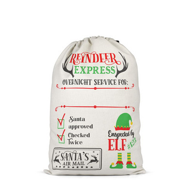 Christmas Elk Drawstring Poklon Bag Diy Greetings Candy Present Storage Pouch Kids Girl Letter Print Putni paket za pohranu 2022.