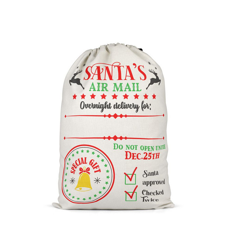 Christmas Elk Drawstring Poklon Bag Diy Greetings Candy Present Storage Pouch Kids Girl Letter Print Putni paket za pohranu 2022.