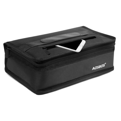 Aosbos Fashion hordozható négyzet alakú szigetelt vászon ebédtáska 2022 termikus élelmiszer piknik ebédtáska női gyerekeknek férfi hűtőtáska ebédlődobozban