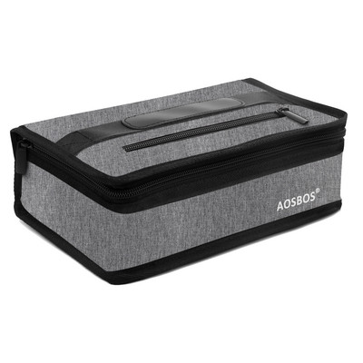 Aosbos Fashion hordozható négyzet alakú szigetelt vászon ebédtáska 2022 termikus élelmiszer piknik ebédtáska női gyerekeknek férfi hűtőtáska ebédlődobozban