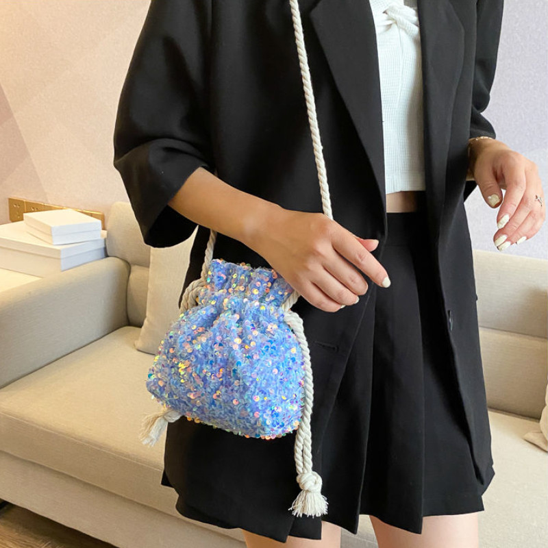 Virveliniai Krepšiai Blizgučiai Kryžminis Vakarėlis Pirkinių Piniginės Sukurtos Mažos Moteriškos Kaušeliai Mada Visoms rungtynėms Vasaros Laisvalaikis Ulzzang