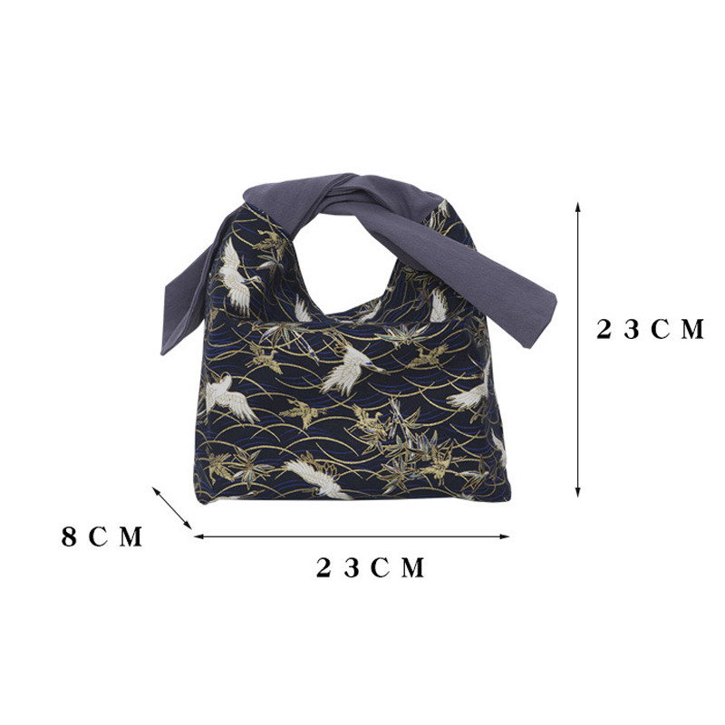 Hylhexyr naiste lõuendist lõunakott Armas jänesekõrv Bento kotid Mini käekott Töö õpilaste lõunakarbi klõpsuga suletav disain