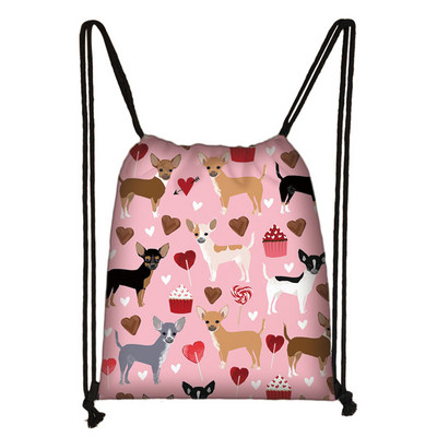 Kawaii pas Chihuahua torba s uzicom Žene Muškarci Modna torba za pohranu za putovanja Tinejdžeri Dječaci Djevojčice Ruksak Party Torbe za kupovinu