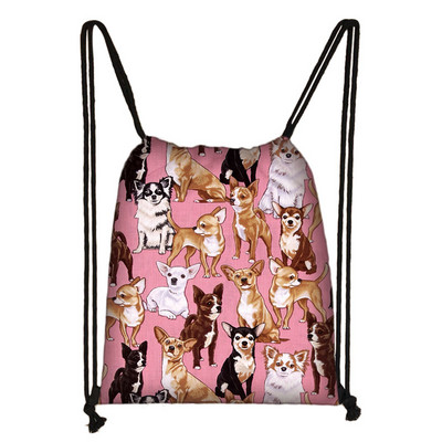 Kawaii pas Chihuahua torba s uzicom Žene Muškarci Modna torba za pohranu za putovanja Tinejdžeri Dječaci Djevojčice Ruksak Party Torbe za kupovinu