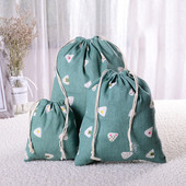 Lanena tkanina Vrećica za pohranjivanje donjeg rublja Čarape Organizator za nakit Kuhinjski ekološki držač za brašno Držač za rižu Torba za kupovinu