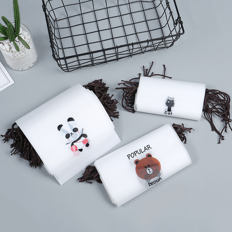 LAYRUSSI Prozirna kozmetička torbica Prijenosna putna torbica za pranje džepova Džepovi za pohranjivanje s uzicama Slatka šminka Prijenosna torbica za pranje