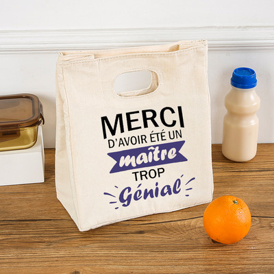 Super učiteljska funkcionalna rashladna kutija za ručak, prijenosne izolirane platnene torbe za ručak, termo školska torbica za pohranu hrane, darovi za učitelje