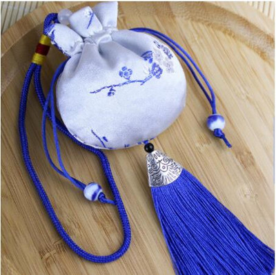 Temperamentum Tasak Divat Retro Brokát Hanfu Kiegészítők Autó akasztó Belső Dekoráció Hordozható tasak Ékszer Tárolótáskák