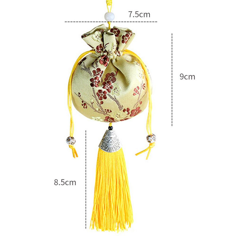 Temperamentum Tasak Divat Retro Brokát Hanfu Kiegészítők Autó akasztó Belső Dekoráció Hordozható tasak Ékszer Tárolótáskák