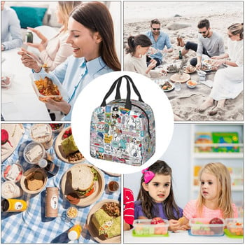 Doctors Nursing Nurse Insolated Lunch Bags Women Nurse Print Case Food Cooler Warm Bento Box for Kids Cute Lunch Box for School