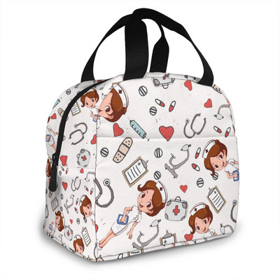 Liječnici njegovatelji medicinske sestre Izolirane torbe za ručak Žene medicinske sestre Kutija za hranu s printom Hladnjak Topla Bento kutija za djecu Slatka kutija za ručak za školu