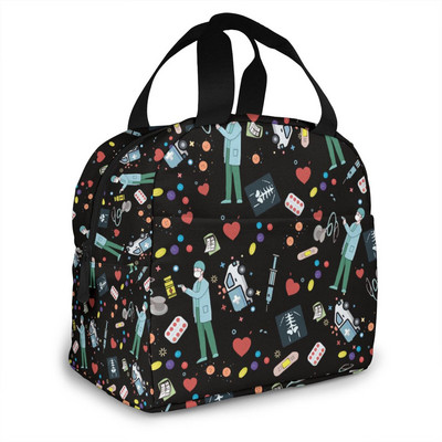 Liječnici njegovatelji medicinske sestre Izolirane torbe za ručak Žene medicinske sestre Kutija za hranu s printom Hladnjak Topla Bento kutija za djecu Slatka kutija za ručak za školu