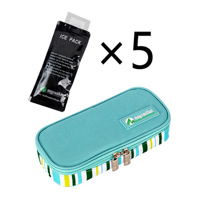 „MegaWalke“ insulino šaldymo krepšys, nešiojamasis izoliuotas diabetinis insulino kelioninis dėklas, aušintuvo dėžutė „Bolsa Termica“ aliuminio folijos ledo maišelis