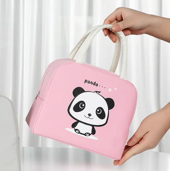 Cartoon Panda Lunch Bag Παιδική Γυναικεία Χαριτωμένα φορητά τσάντες πικνίκ ταξιδιού Αδιάβροχη μόνωση Σχολική τσάντα ψυγείου πρωινού