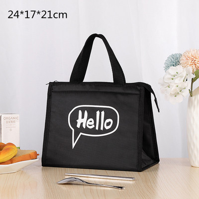 Nagy kapacitású termikus ebéddoboz táskák női gyerekeknek, oxfordi textil piknik élelmiszer Bento szigetelő hűtőtáska tárolótáska konténer