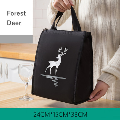 Nagy kapacitású termikus ebéddoboz táskák női gyerekeknek, oxfordi textil piknik élelmiszer Bento szigetelő hűtőtáska tárolótáska konténer