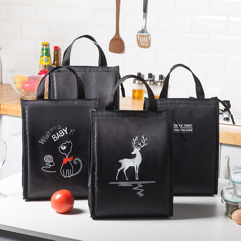 Nagy kapacitású termikus ebéddoboz táskák női gyerekeknek, oxfordi textil piknik élelmiszer Bento szigetelő hűtőtáska tárolótáska konténer