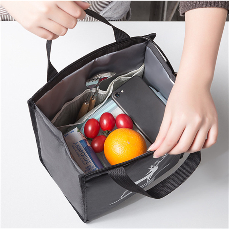 Nagy kapacitású termikus ebéddoboz táskák női gyerekeknek, oxfordi textil piknik élelmiszer Bento szigetelő hűtőtáska tárolótáska konténer