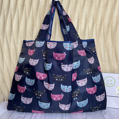 Torba za kupovinu namirnica za višekratnu upotrebu, torba za kupnju, torba za velike torbe XL 50 lb, slatka torba za poklon, periva u perilici, lagani, čvrsti najlon