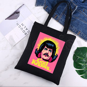 Freddie Mercury, The Queen, Rocková hudba, Vintage veľkokapacitná úložná kabelka, taška cez rameno, opakovane použiteľná študentská knižná taška