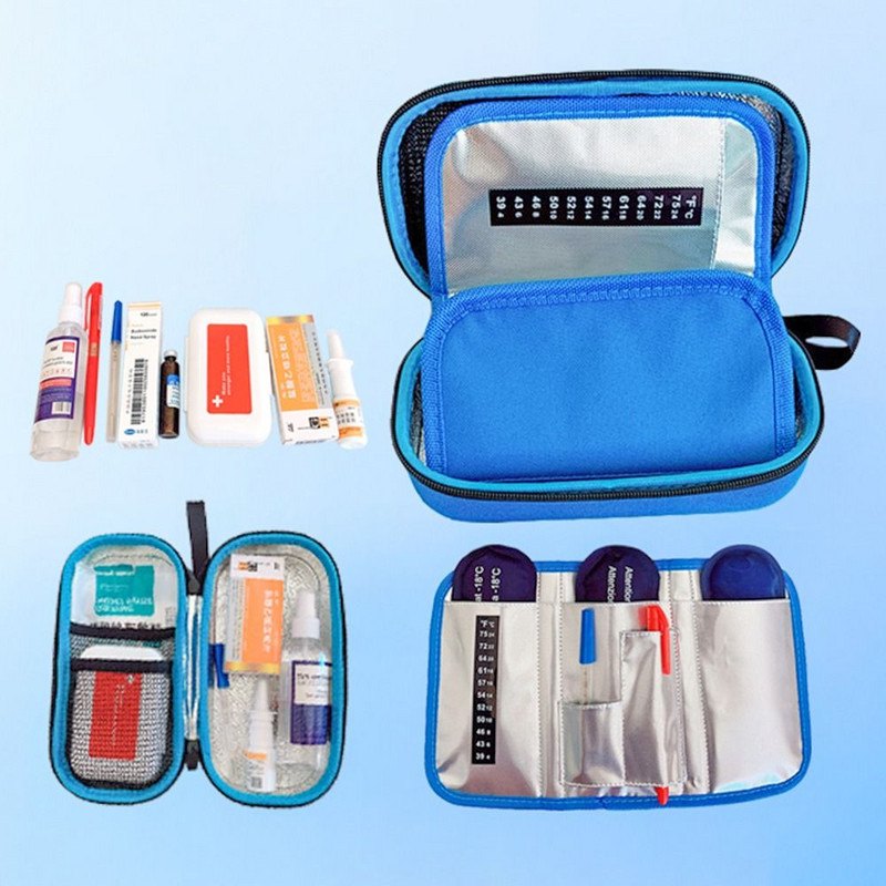 Új Oxford hőszigetelt inzulin hűtőtáska gél nélkül Hordozható diabetikus zsebgyógyszerfagyasztó Diabetes Medicla Cooler