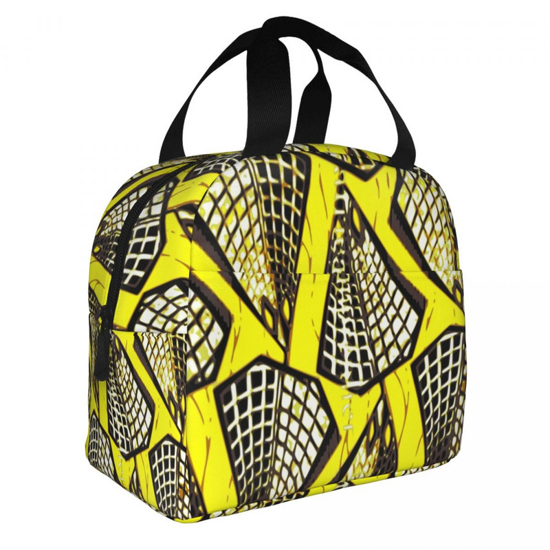 Egyedi afrikai ankarai viasznyomat sárga dobópárna, női hűtőtáska, hőszigetelt ebédlődoboz gyerekeknek iskolás gyerekeknek